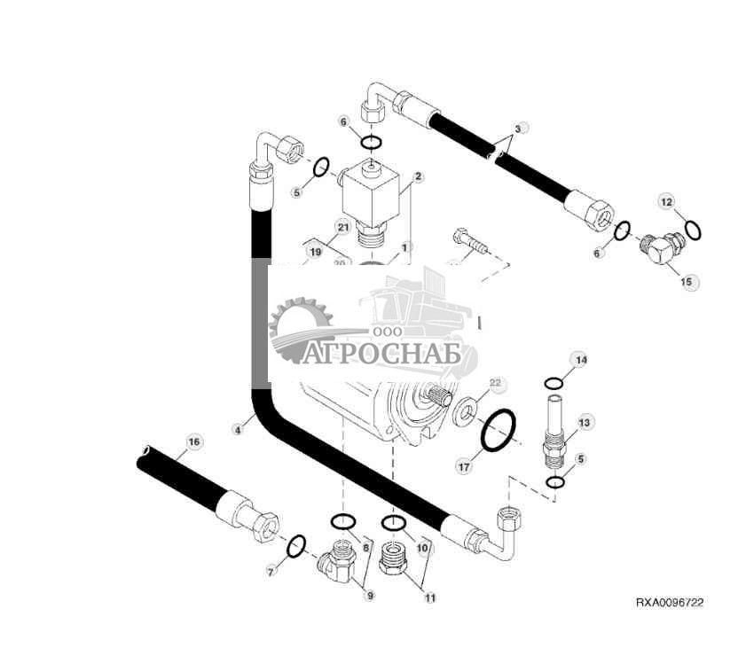 AXLE LUBE PUMP LINES (12-SPEED SYNCRO24-SPEED POWRSYNC) 